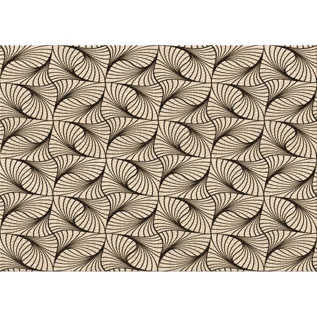 Ahgly Company Tapis d'Intérieur Lavables à la Machine, Rectangle Transitionnel, Zone Or Vanille, 3' x 5'
