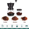 thumbnail image 2 of YOPTOP Coffee Grinder Manual Burr with 2 Glass Jars(11oz Each)  Hand Bean Coffee Grinder Mill with Ceramic Burr  Hand Crank/Handheld Coffee Grinder Small Portable with Brush/Spoon for Camping, 2 of 9