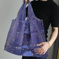 thumbnail image 3 of Waterproof Reusable Shopping Bag with Hidden Compartment, Foldable Nylon Tote for Groceries, Travel, Daily Use, 3 of 8