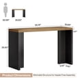thumbnail image 2 of Home Bar Unit, 55.12-Inch Bar Table with a Spacious Tabletop, Modern Freestanding Mini Bar for Home Kitchen, Brown and Black, 2 of 7