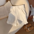 thumbnail image 4 of Timegard Baby Girls Clothes Toddler Ribbed Cute Elastic Waist Children Casual Comfy Loose Ruffle Shorts, 4 of 5