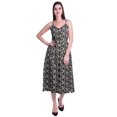 thumbnail image 3 of Moomaya Printed Cotton Casual Spaghetti Strap Dress Flared Maxi Summer Dresses For Women, 3 of 6