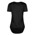 thumbnail image 4 of MY Women Solid Color Short Sleeve Tunics Lace-up V Neck Top, 4 of 4