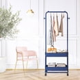 thumbnail image 4 of Support à Vêtements Polyvalent avec Roues, Organisateur de Vêtements Roulant, Petite Garde-Robe sur Roulettes, Portant à Vêtements pour Chambre et Buanderie, 4 of 8