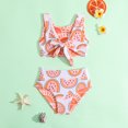 thumbnail image 2 of MIASHUI Girls Swimsuit Two Pieces Bikini Set Watermelon Print Bathing Suits Swimwear,Orange,12-18 Months, 2 of 7