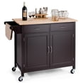 thumbnail image 1 of Costway Chariot de Cuisine Roulant Îlot Dessus en Bois Chariot de Rangement Armoire Utilitaire Moderne, 1 of 1