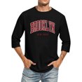thumbnail image 1 of T-Shirts pour Homme Manches 3/4 Col Rond Confortable Couleur Graduée Ajusté Noir T-Shirts Graphiques pour Hommes Taille TTG, 1 of 4