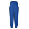 thumbnail image 5 of AherBiu Sweatpants Women High Waisted Fleece Solid Color Joggers with Pockets Fall Winter Loose Workout Running Gym Pants, 5 of 5