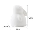 thumbnail image 2 of Baohd Ceramic Rabbit Statue Bunny Animal Model Tiny Adorn for Wedding Party Decor 3.8cmx4.2cmx4.8cm, 2 of 7