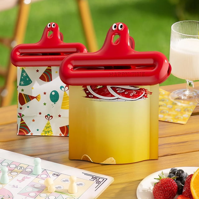 UsRHHA Multipurpose Sealing Clips, Dampproof Food Bag Clips for Kitchen Snack Storage, Reusable Sealing Clamps