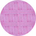thumbnail image 1 of Ahgly Company Machine Washable Indoor Round Transitional Pastel Purple Pink Area Rugs, 7' Round, 1 of 7