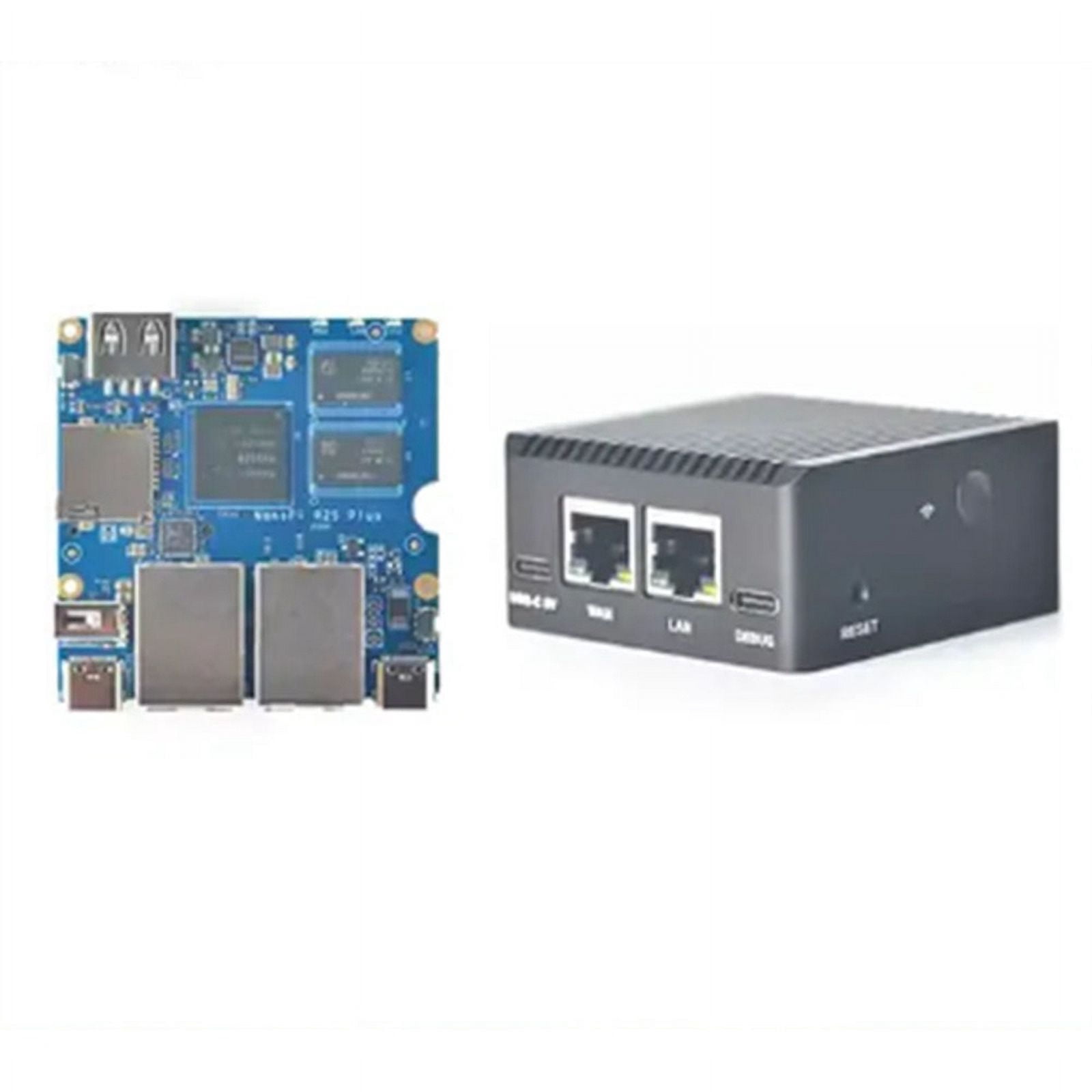 NanoPi R2S Plus Rockchip RK3328 Mini Router Dual Gigabit Port 1GB RAM 32GB EMMC(B),1 x NanoPi R2S Plus 1 Case