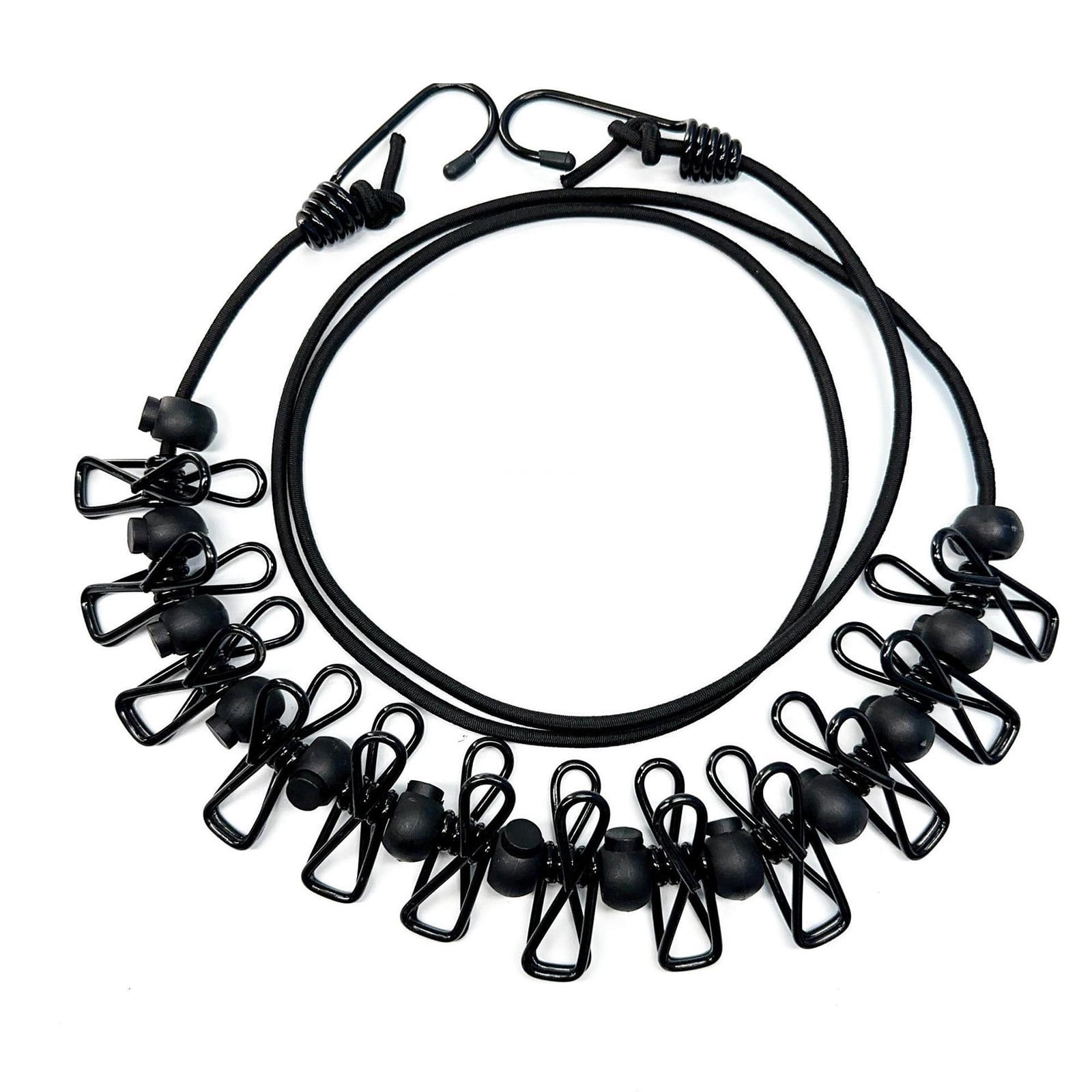Windproof Retractable Clothesline Fixed Buckle Travel Clothesline Convenient Clothesline With Clips 12 Clothespins 70.87in