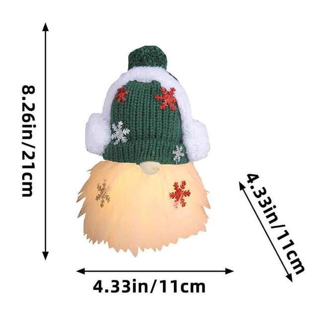 Birdeem Christmas Gift Luminous Music Knitted Hat Figure Christmas Decorations