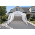 thumbnail image 2 of Gazebo Penguin Car Shelter 11 ft x 16 ft - White, 2 of 18