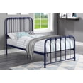 thumbnail image 2 of Topline Home Furnishings Navy Blue Twin Metal Bed, 2 of 3