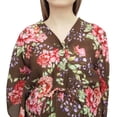 thumbnail image 3 of Bimba Robe Maxi de Maternité Imprimée à Cordon, Brun, pour Mamans, Kaftan d'Allaitement-22, 3 of 7