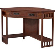 Leick Furniture Corner Computer Desk in Mission Oak