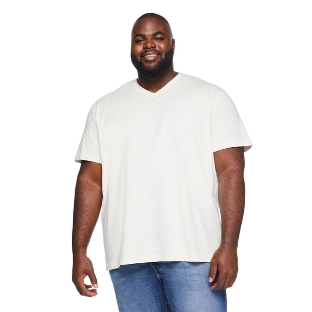 T-shirt extensible avec encolure en V George Plus pour hommes