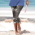 thumbnail image 2 of Pantalon Cargo pour Femmes à Coupe Décontractée par Generic TG, Capris Décontractés Noirs Unis, à Cordon, Raccourcis, Légers, 1 Unité, 2 of 5
