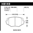 thumbnail image 3 of Hawk Performance Plaquette de Frein HB149E.505 Bleu Série 9012; Mélange Bleu 9012; Ensemble de 4, 3 of 3