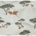 thumbnail image 4 of oneOone Organic Cotton Poplin Twill Fabric Tree & Animals Ikat Decor Fabric Printed BTY 42 Inch Wide, 4 of 4