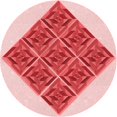 thumbnail image 1 of Ahgly Company Tapis Rond Lavable en Machine Intérieur Transitionnel Rose Profond, 5 Pieds Rond, 1 of 7