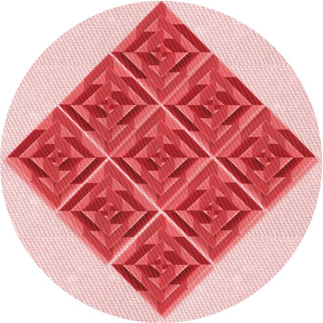 Ahgly Company Tapis Rond Lavable en Machine Intérieur Transitionnel Rose Profond, 5 Pieds Rond