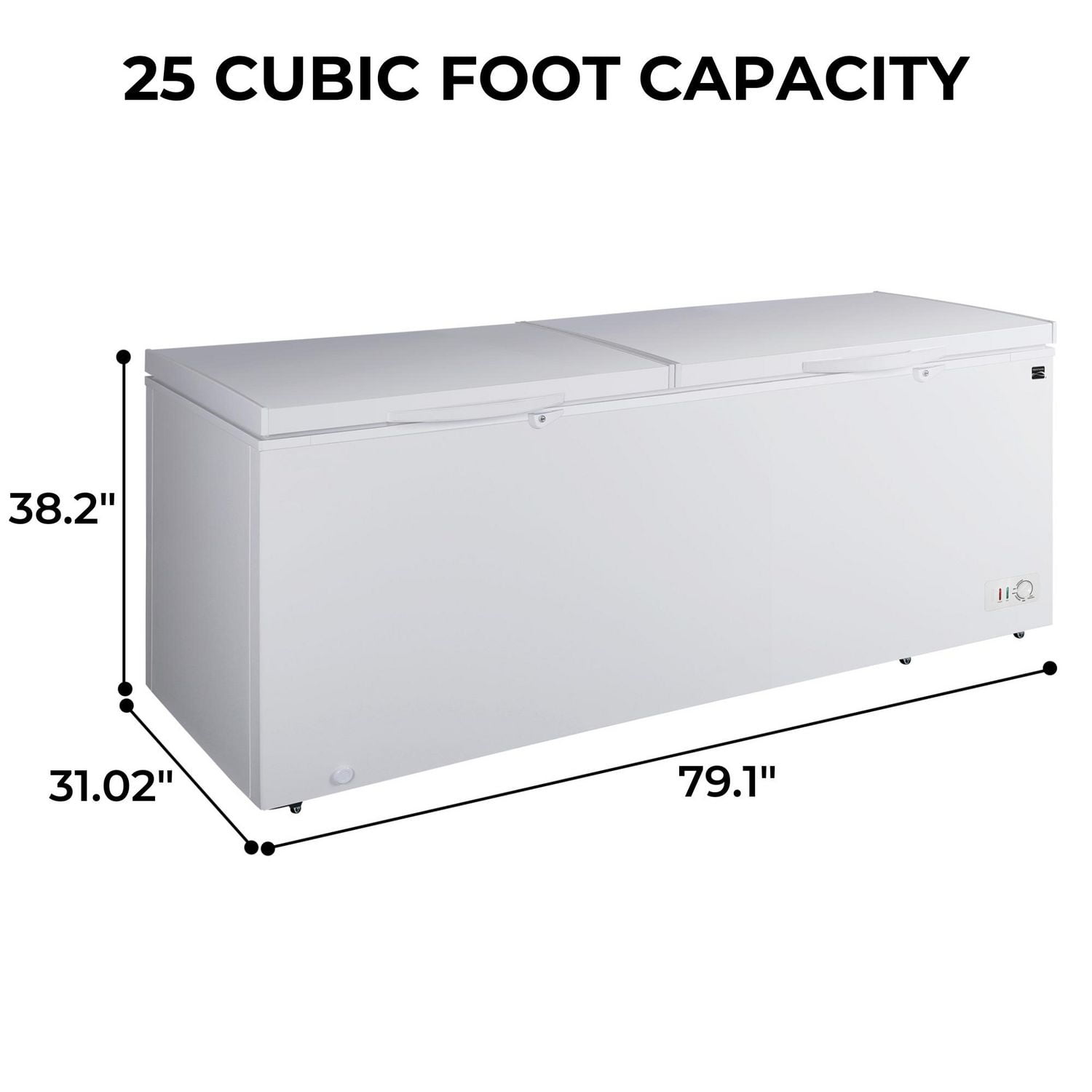 Kenmore Congélateur/Réfrigérateur Coffre Convertible 25 pi³, 710L, E-STAR, Grande Capacité, Blanc, Congélateur Réfrigérateur à Double Fonction