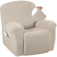 thumbnail image 1 of Super Stretch Recliner Couch Covers Chair Cover Form Fitted Non Slip Reclining Slipcovers for Standard Large Recliner, Soft Thick, 1 of 7