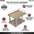 thumbnail image 4 of Rev-A-Shelf 2 Tier Bottom Pull Out Base Cabinet Organizer, 54BK-21SC-2-1, 4 of 12