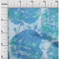 thumbnail image 2 of oneOone Velvet Turquoise Blue Fabric Abstract Leaf Texture Sewing Craft Projects Fabric Prints By Yard 58 Inch Wide, 2 of 4