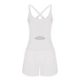 thumbnail image 4 of Yuyuzo Workout Romper for Women Sleeveless Short Jumpsuit Backless Yoga Rompers Atheletic Running Jumpsuits, 4 of 4