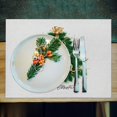 thumbnail image 4 of Oleegame 2PC Placemat Christmas Table Placemats Christmas Rustic Vintage Washable Table Mats, 4 of 5