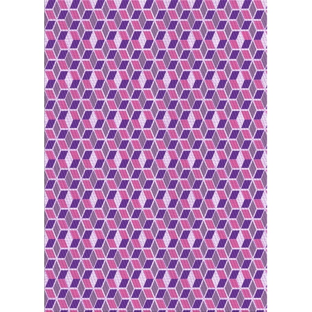 Ahgly Tapis Rectangulaire Lavable en Machine Intérieur Transitionnel Orchidée Foncée Violet, 7 Pieds x 10 Pieds