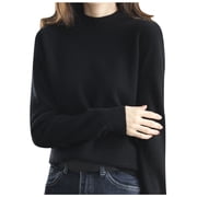 New Half High Collar Rainbow Sweatshirt for Men Knitted Sweater Women's Autumn Sweat Shirt for Woman and Winter Short Pullover Solid Color Loose Sweater Thickened Bottoming Shirt Dropshipping