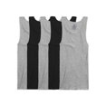thumbnail image 1 of Lot de 5 A-SHIRTS pour Hommes - Noir et Gris, Très Grand, Assortis, 1 of 10