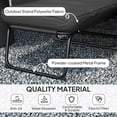 thumbnail image 4 of Outsunny Chaise Longue d'Extérieur avec Coussin, Chaise de Patio Pliable, Noire, 4 of 10