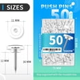 thumbnail image 3 of Push Pins Count in Reusable Box for Bulletin Boards And Wall Displays Plastic Head, 3 of 5