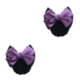 thumbnail image 3 of Decodeary Professional Hair Plate Mesh Pocket Practical Snood Net Elegant And Professional Two-Bows-purple 2Set, 3 of 6