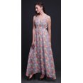 thumbnail image 2 of Bimba Floral Ladies Printed Resort Maxi DrawstringDressSpaghetti Strap Beach Wear-X-Small, 2 of 6