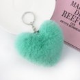 thumbnail image 4 of Heart Shape Hair Pendant Handbag Decor Keychain Key Buckle Ring Shoulder Bag Hanging Ornaments, 4 of 4