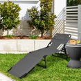 thumbnail image 4 of Topbuy Beach Lounge Chair with 5 Adjustable Positions, Detachable Pillow and Hand Ropes - Set of 1, Gray, 4 of 10
