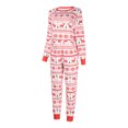 thumbnail image 4 of CEHVOM Parent-child Warm Christmas Set Printed Home Wear Pajamas Two-piece Kid Set, 4 of 7