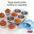 thumbnail image 4 of Goodcook Non-Stick Texas Muffin Pan, 6 Cup, 4 of 8
