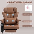 thumbnail image 4 of HOMCOM 400LBS Heated Massage Office Chair, Executive Office Chair, Brown, 4 of 10