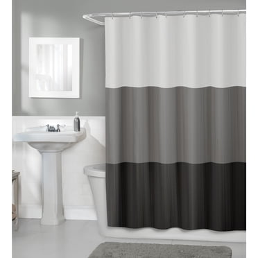 Rideau de douche en tissu Timber Mainstays, 178 x 183 cm, noir
