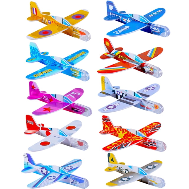 Shisuyan 25 Pcs Jouets d'Avion Jouet d'Extérieur Petit Planeur à Lancer Avion à Lancer Modèle d'Avion
