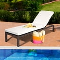 thumbnail image 1 of Costway Patio Rattan Lounge Chair Chaise Recliner Back Adjustable Cushioned W/Wheels, 1 of 9