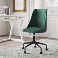 thumbnail image 1 of Homylin Chaise de bureau rembourrée pivotante en velours, 1 of 7